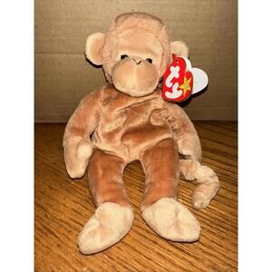 Ty Beanie Baby Original Bongo the Monkey 1995 with Tag PE Pellets Sweet Friend